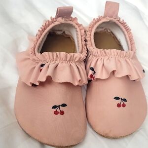 Pink Baby Water Shoes with Cherry Design